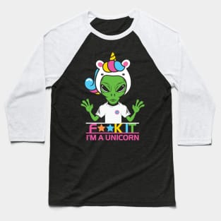 Aliens I'm Unicorn Baseball T-Shirt